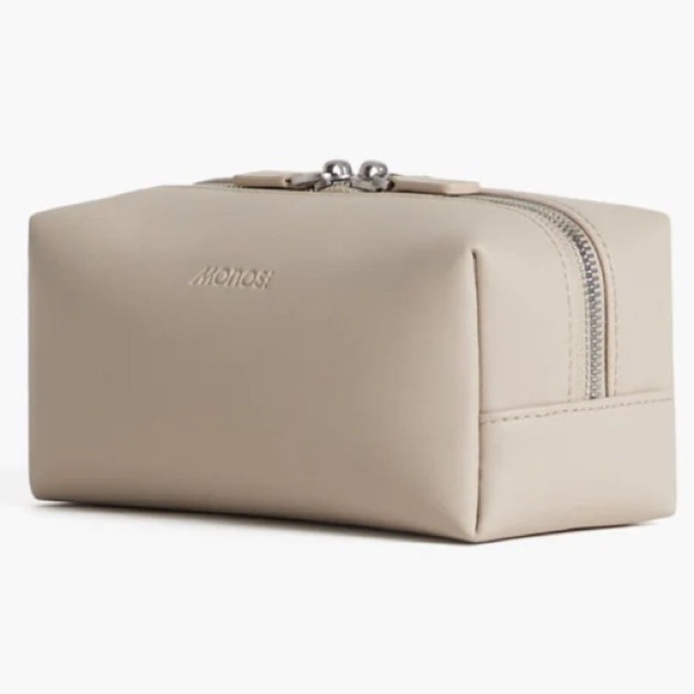 NEW Monos | Vegan Leather Metro Toiletry Case | Ivory